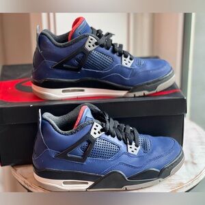 Nike Air Jordan 4 Winter Loyal Blue size 7 Basketball School Shoes Sneakers
